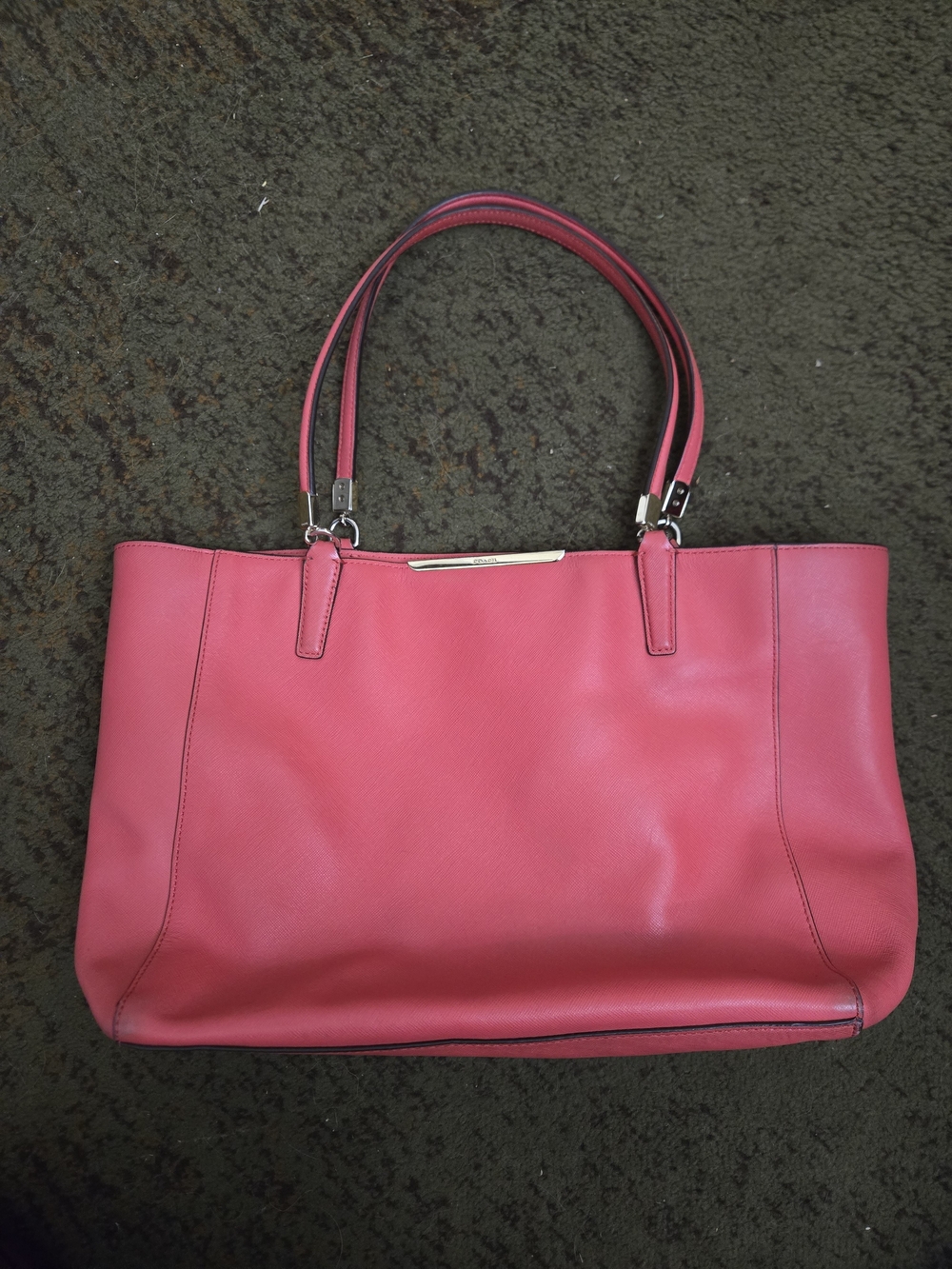 Coach Pink Leather Double-Handle Tote
